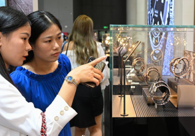 Shoppers in Haikou, China